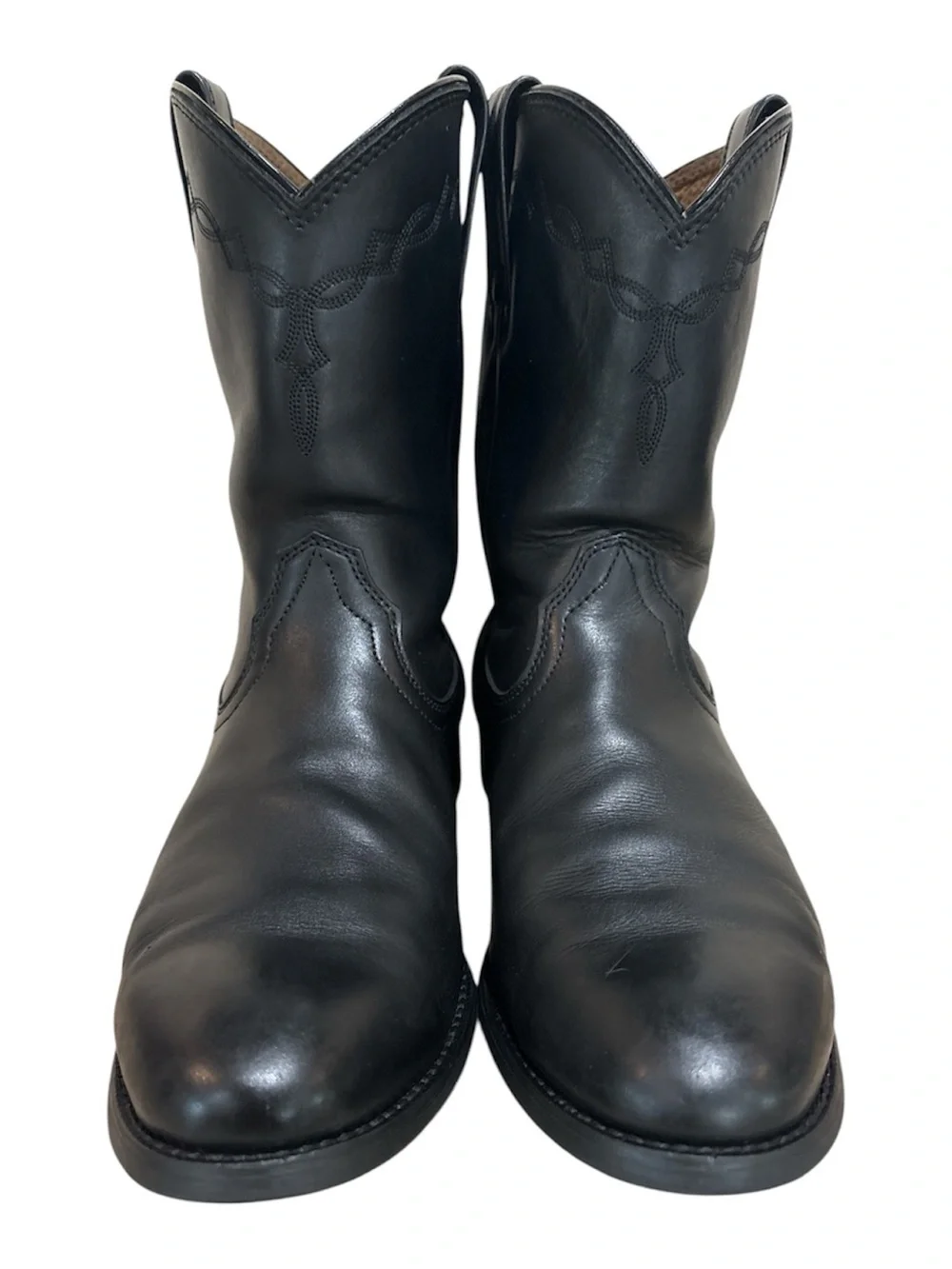 Ariat Cowboy Boots Men’s Heritage Leather Roper 11D Western Pull On Black 35501